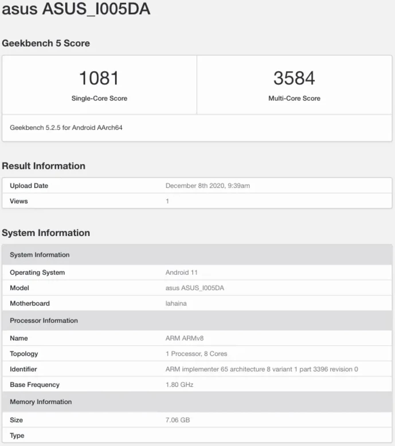 The first tests of the new ASUS smartphone on the flagship chip Snapdragon 888 appeared