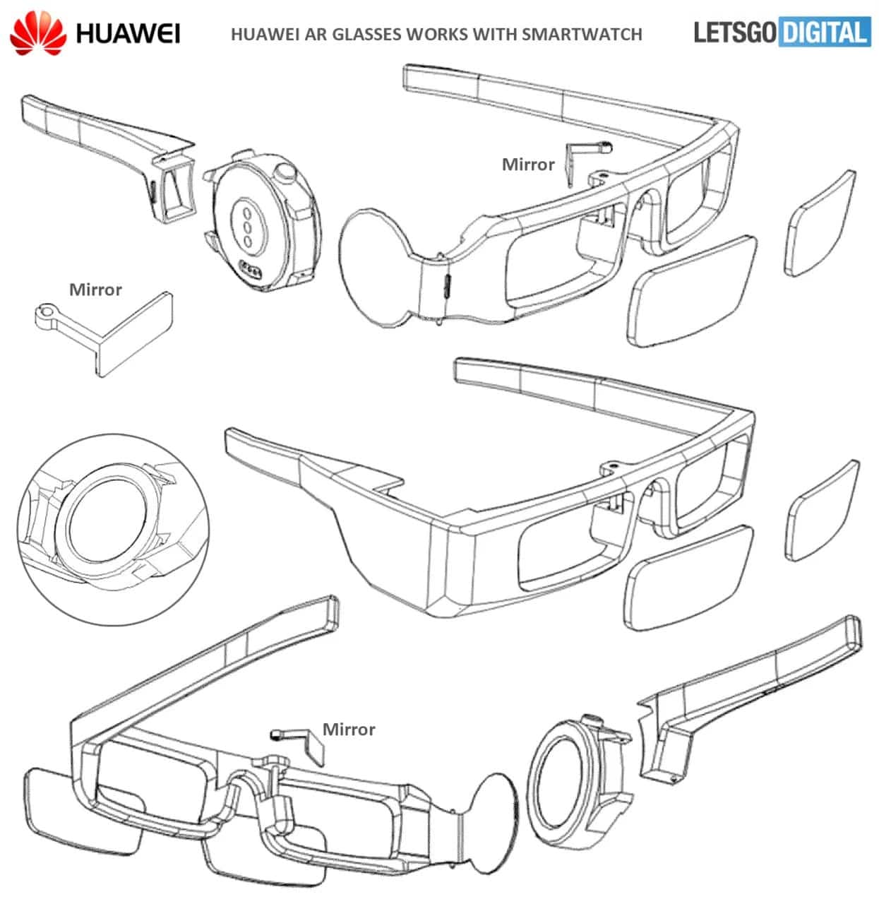 Huawei запатентовала очки дополненной реальности