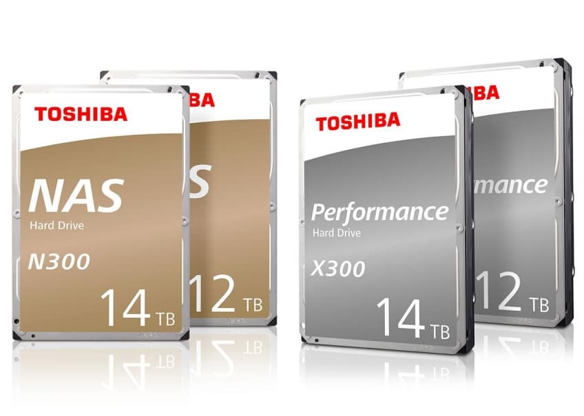 Toshiba announced 12 and 14 terabyte helium drives